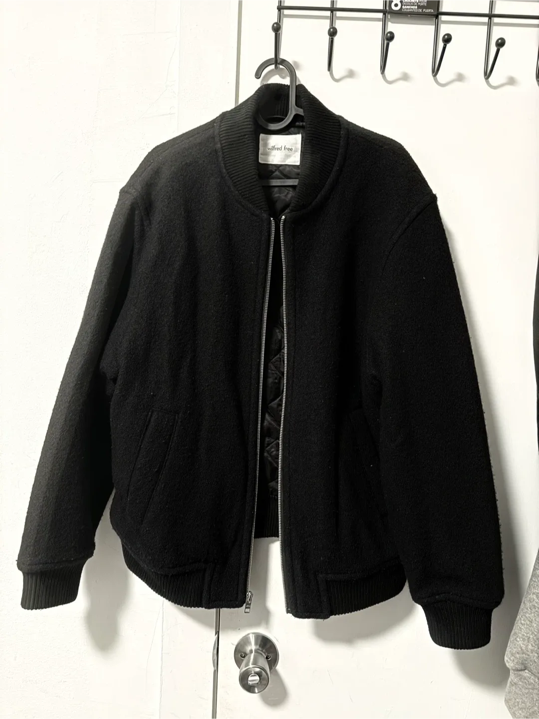 Wilfred Free Black Bomber Jacket - Size Small. Retail:$320 thumbnail