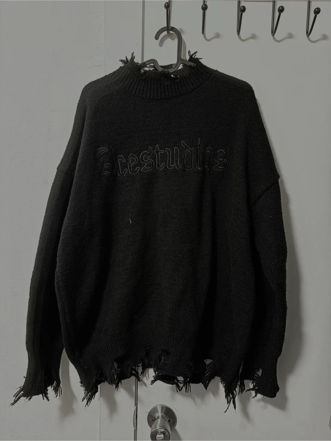 Acestudios Black Distressed Sweater thumbnail