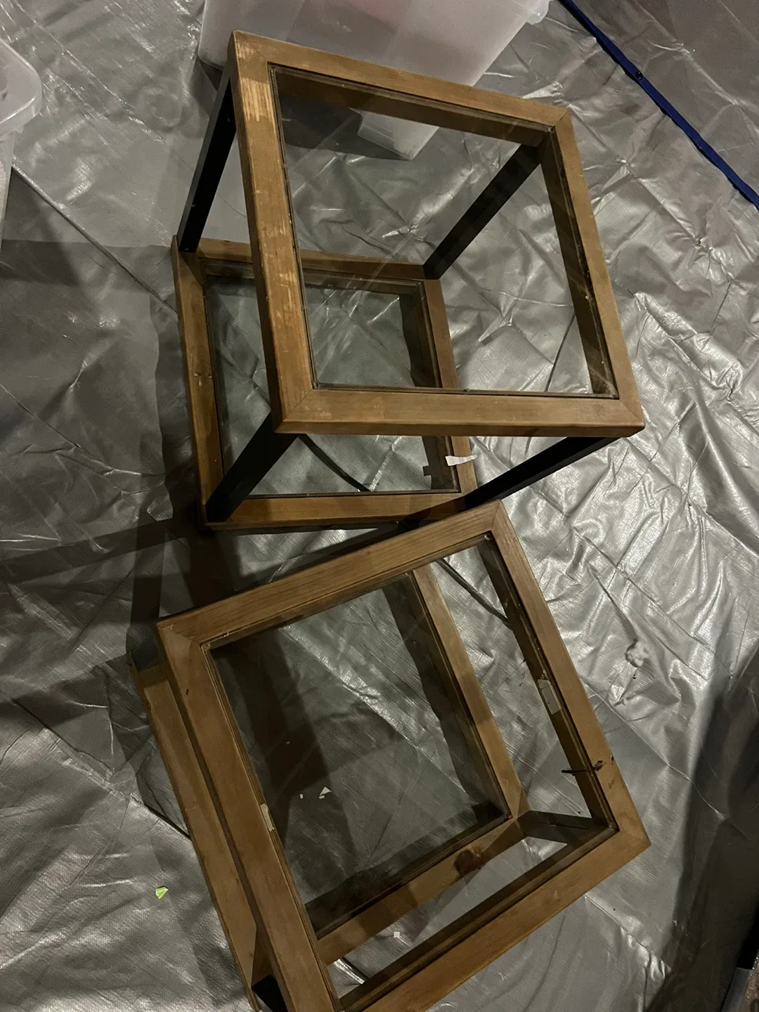 Wood and Glass Side Tables (Set of 2) image indicator(2)