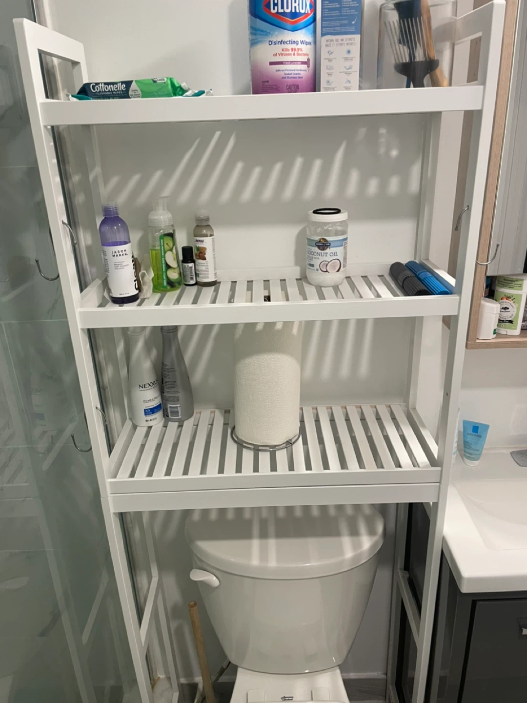 SONGMICS Over-The-Toilet Storage, White - photo 3