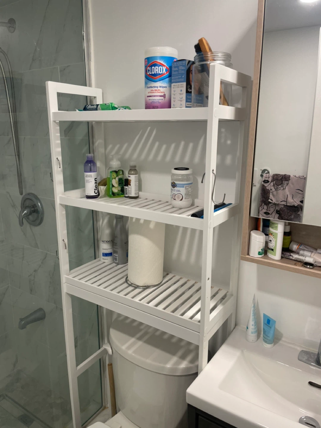 SONGMICS Over-The-Toilet Storage, White - photo 4