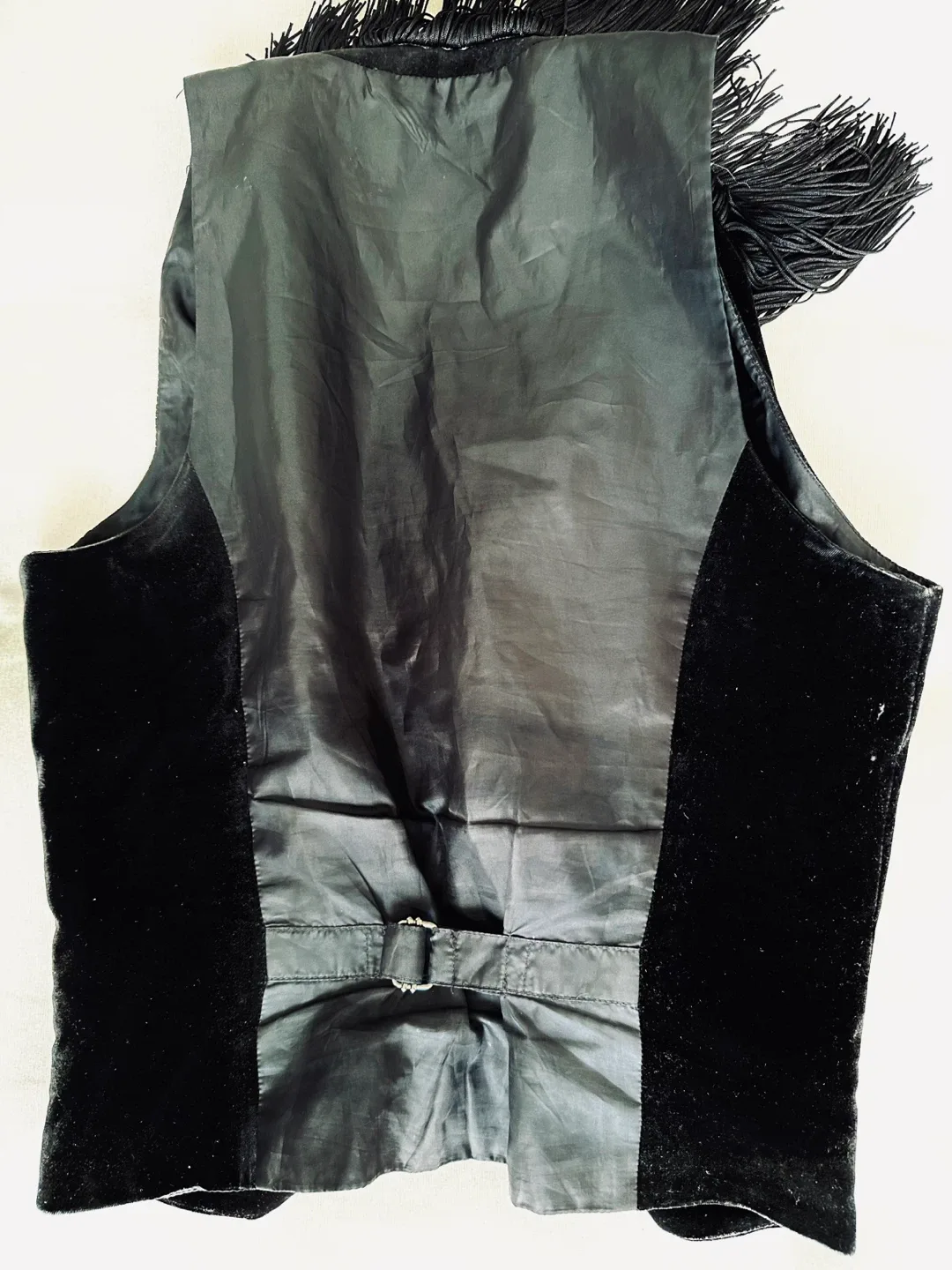 H&M Black Velvet Fringe Vest image indicator(4)