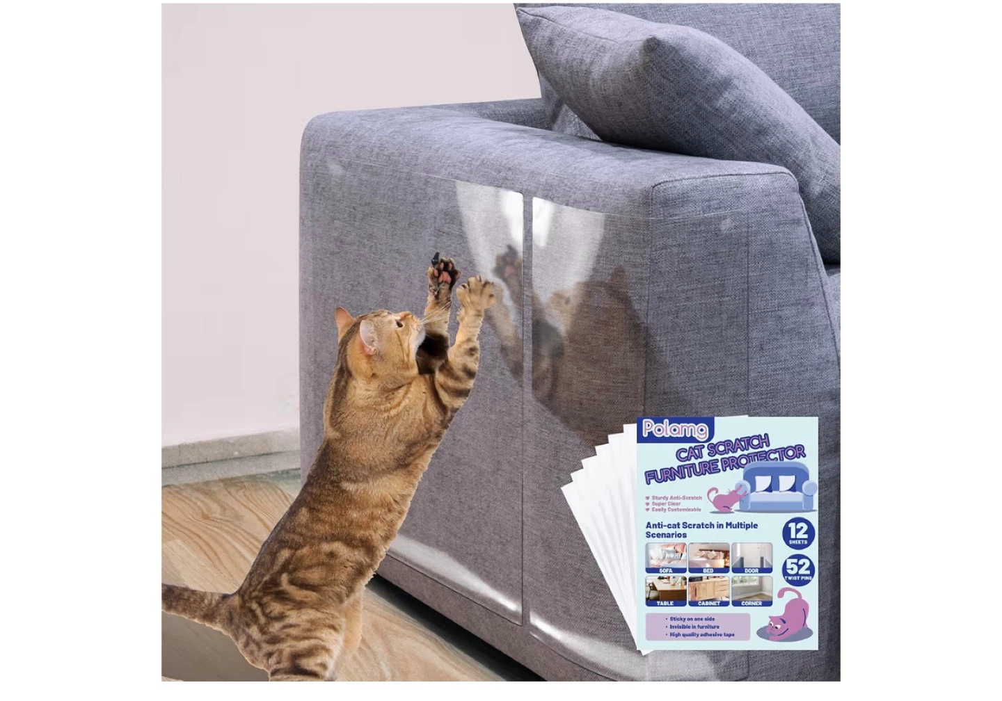 Auntie Kat scratching furniture protector two pack