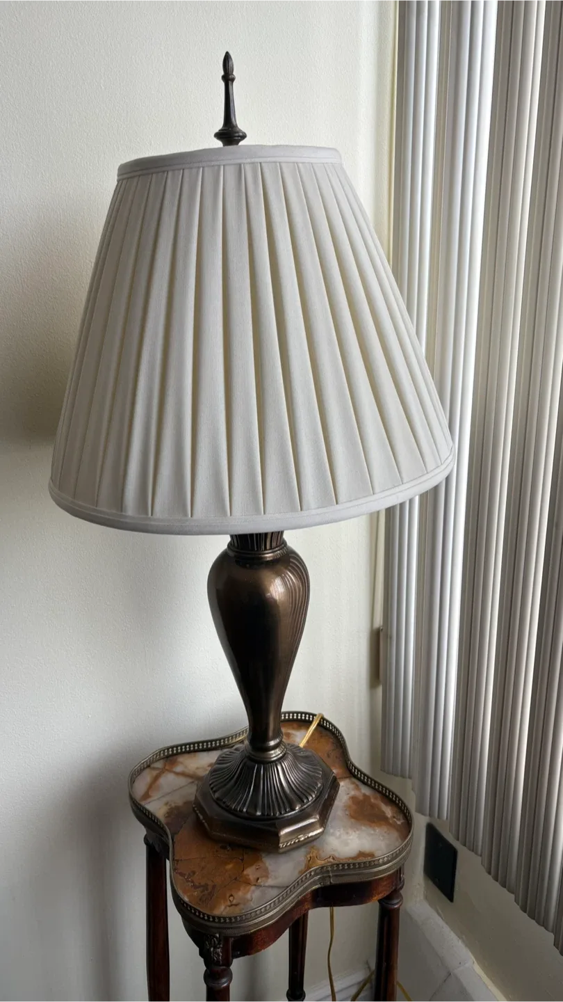 Table Lamp with Pleated Shade