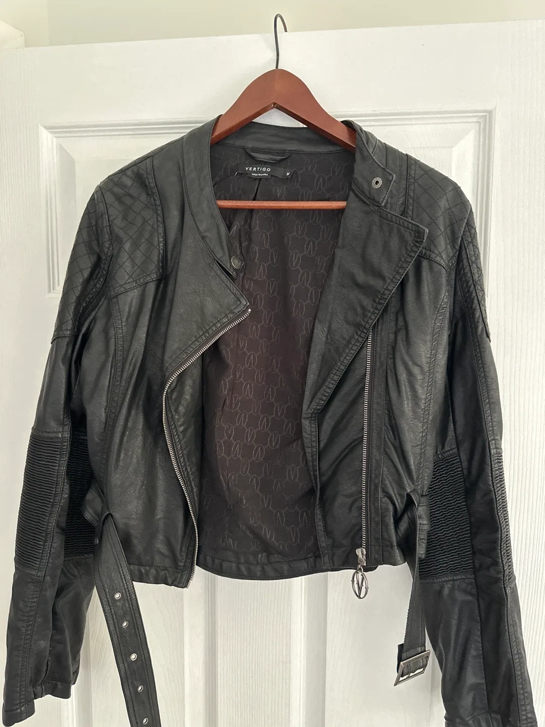 Vertigo Black Faux Leather Jacket