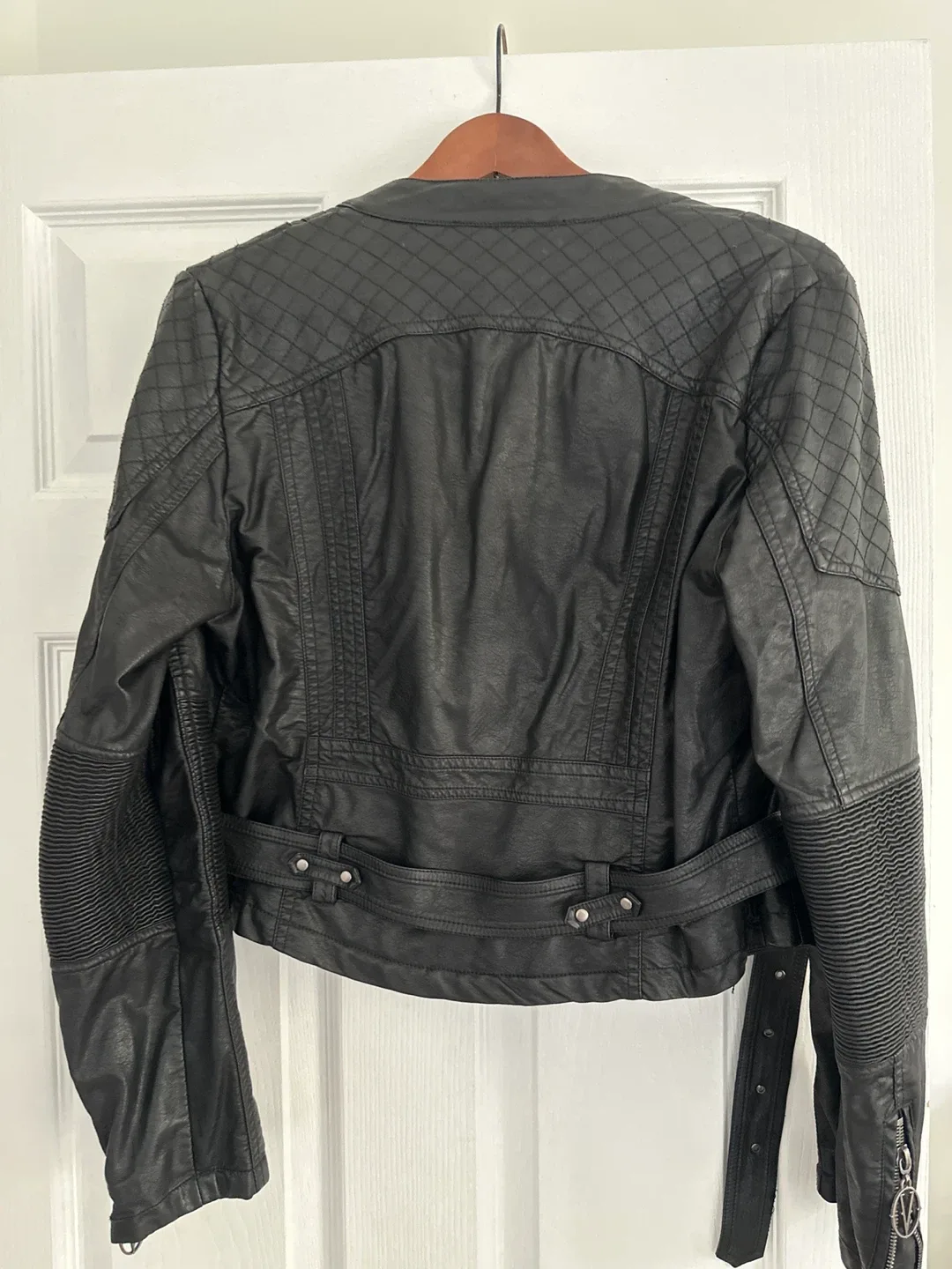 Vertigo Black Faux Leather Jacket image indicator(2)