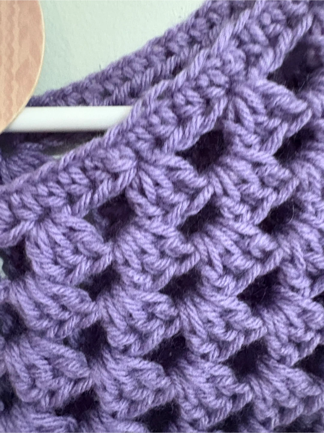 Handmade Crocheted Poncho - Purple - photo 3