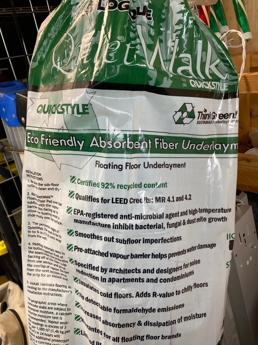 QuietWalk Quickstyle Underlayment 100 sq ft