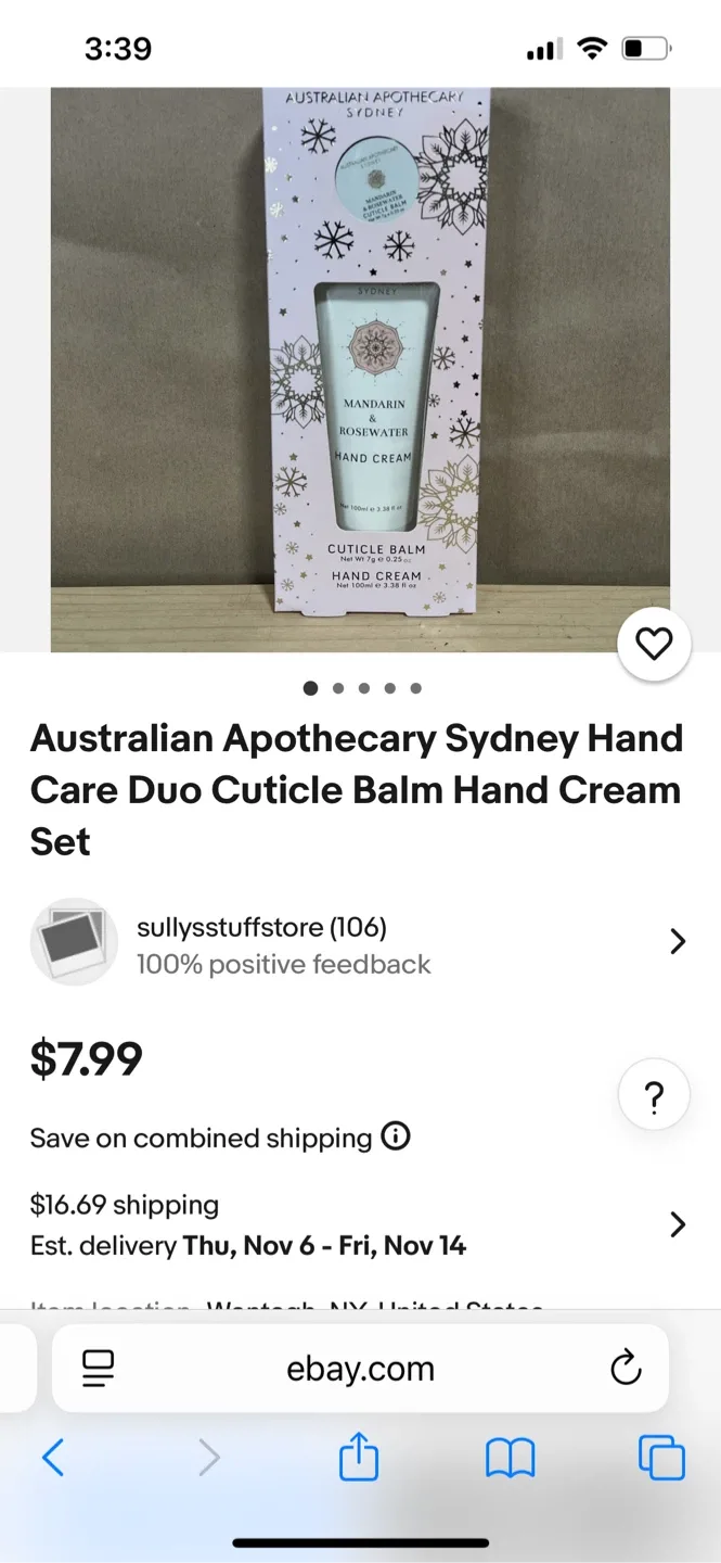 NEW Australian Apothecary Mandarin/Rosewater Hand Care image indicator(5)