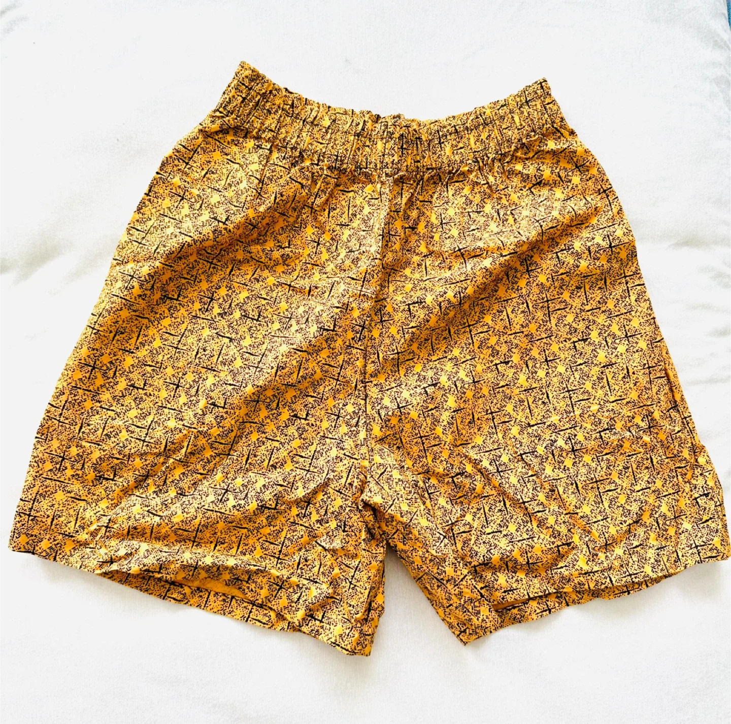 Cotton Patterned Yellow Shorts image indicator(2)