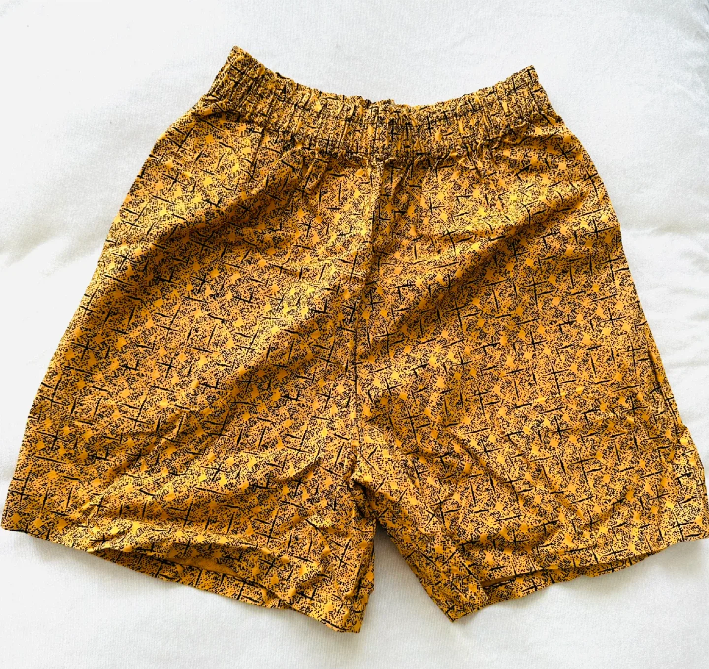 Cotton Patterned Yellow Shorts image indicator(3)