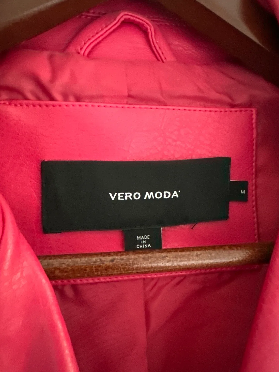 Vero Moda Pink Faux Leather Jacket - Size M image indicator(2)