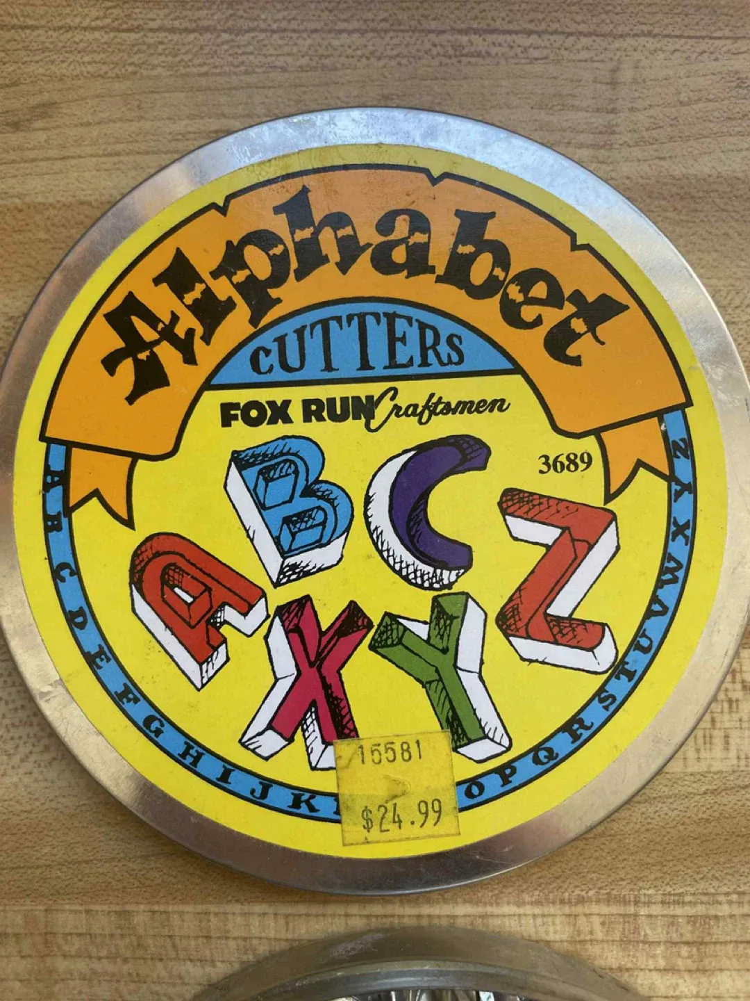 Alphabet cookie cutters