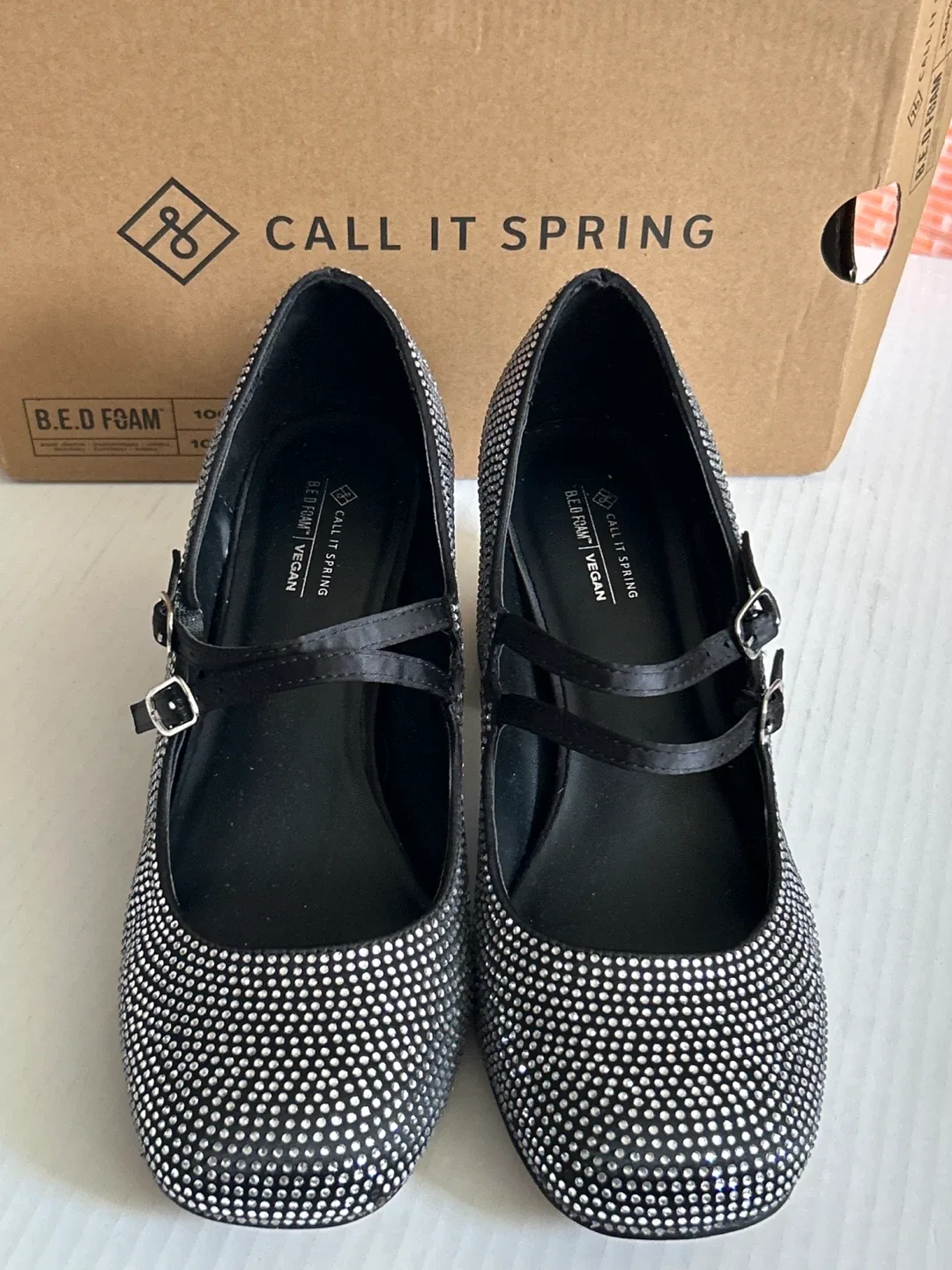 Call It Spring Vegan Rhinestone Mary Janes image indicator(2)