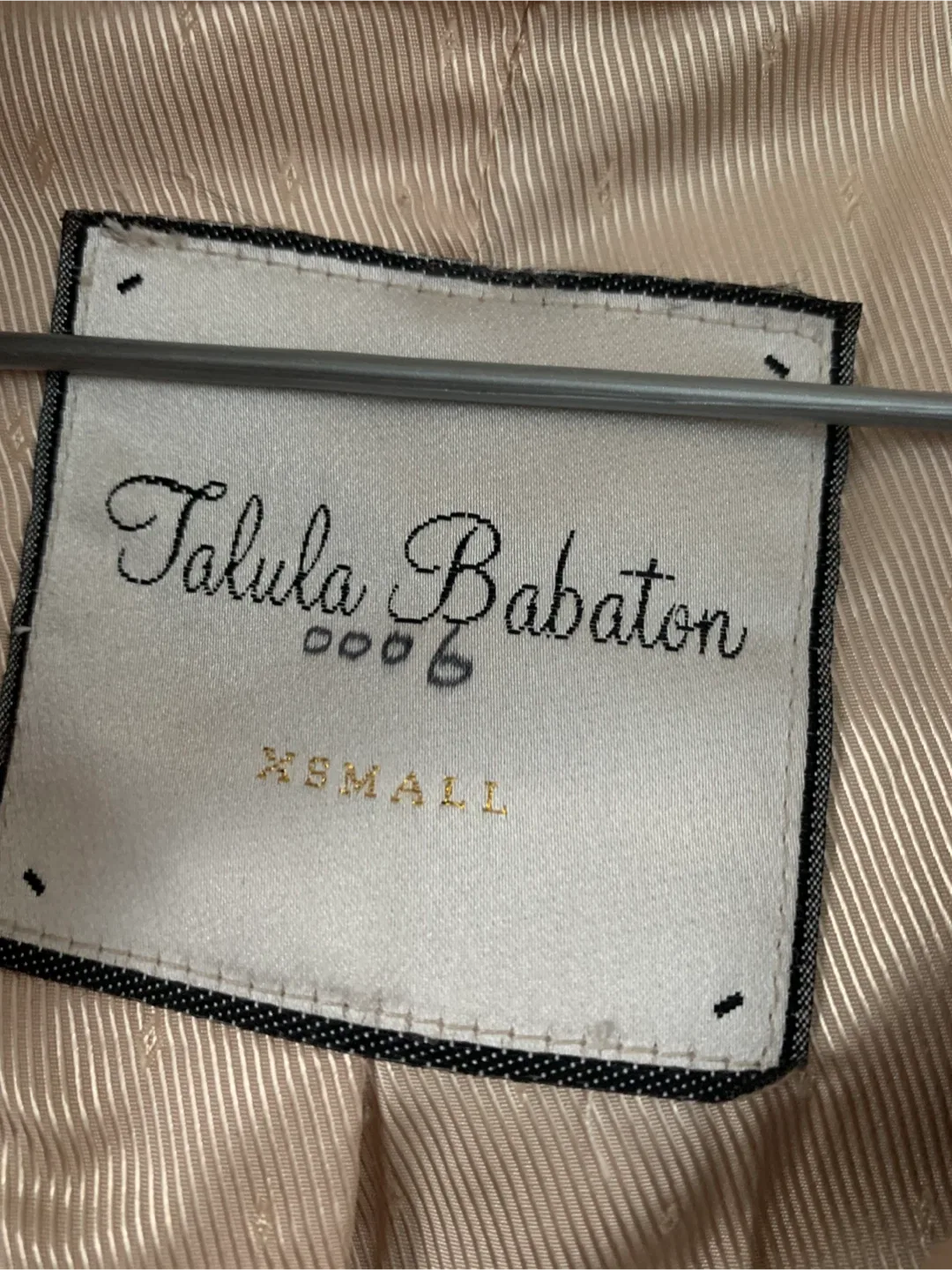 Talula Babaton XS Beige Trench Coat image indicator(2)