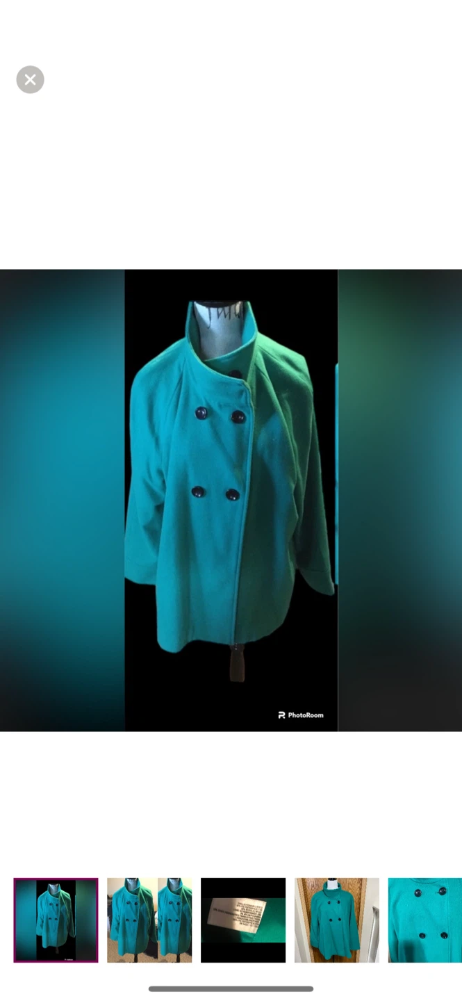 Plus size green winter coat