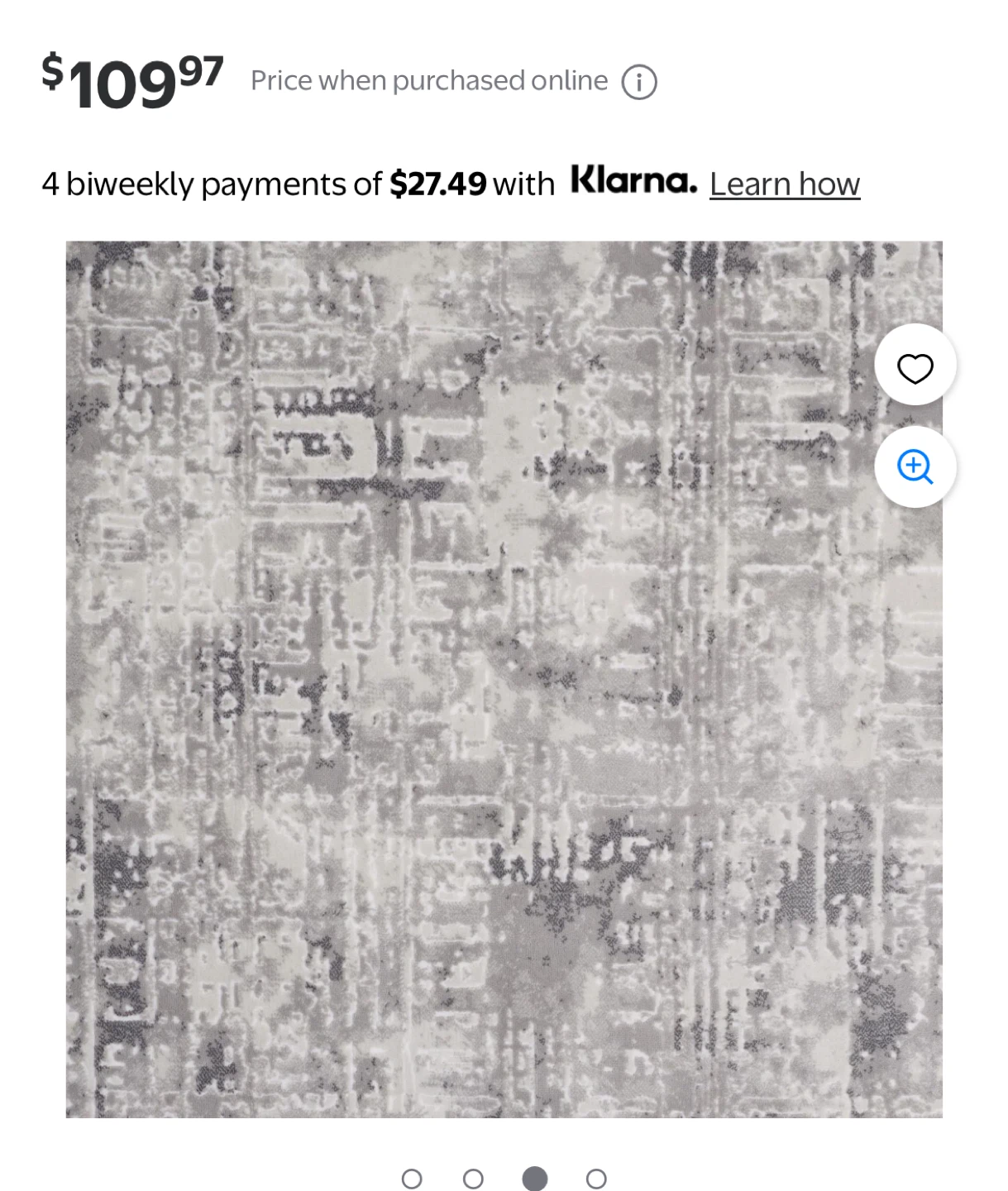 hometrends Grey Crosshatched Area Rug 5'3" x 7'