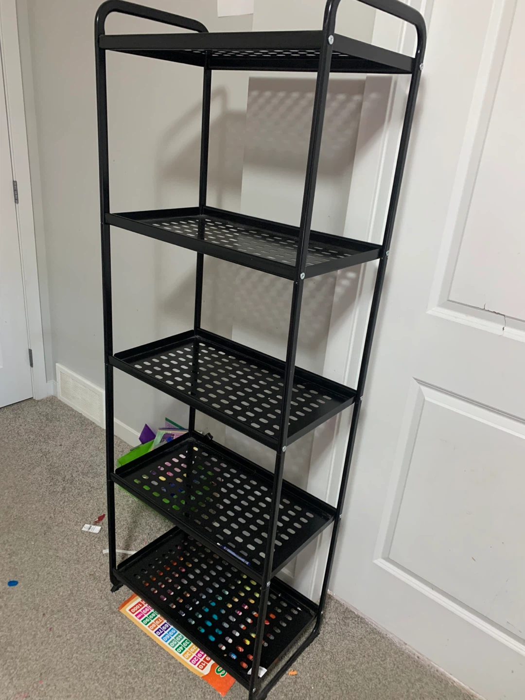 Black Metal 5-Tier Shelf