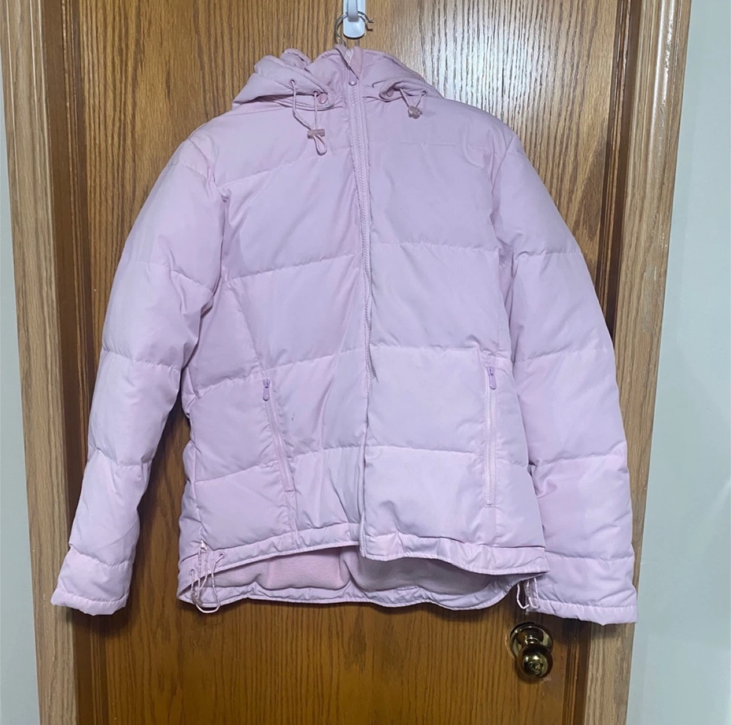 Cute pink warm puffer jacket