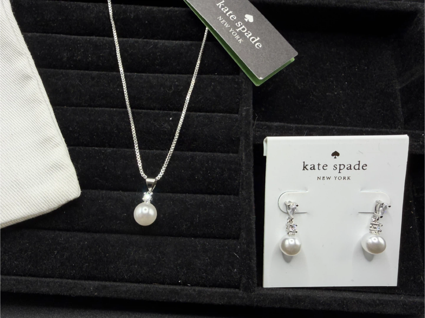 Kate Spade Pearl Pendant Necklace & Earrings Set - photo 5