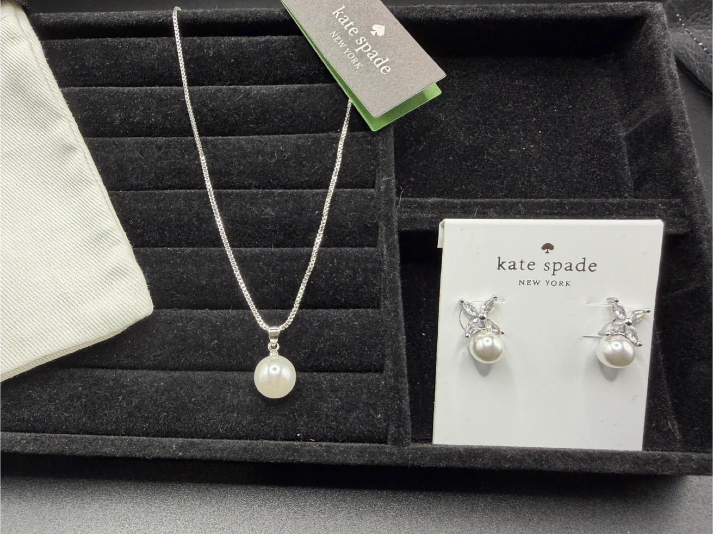 Kate Spade Pearl Pendant Necklace & Earrings Set - photo 4
