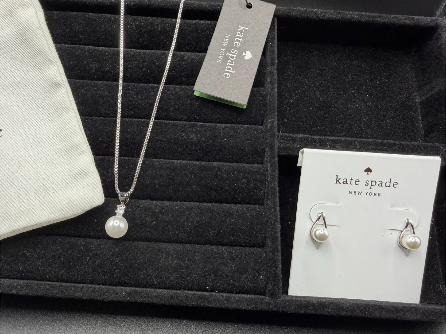 Kate Spade Pearl Pendant Necklace & Earrings Set - photo 3