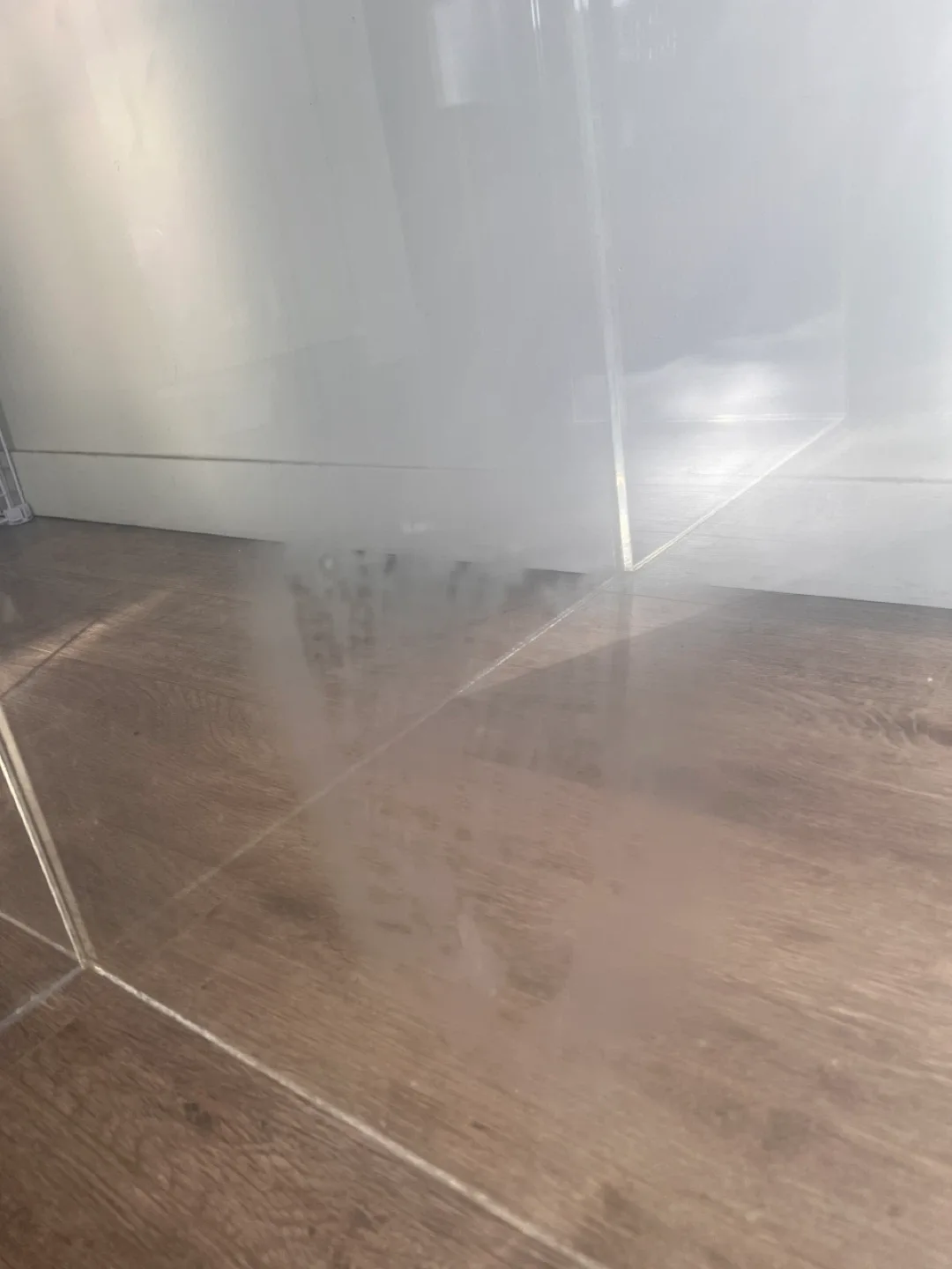 Glass Top Dining Table with Acrylic Legs image indicator(7)