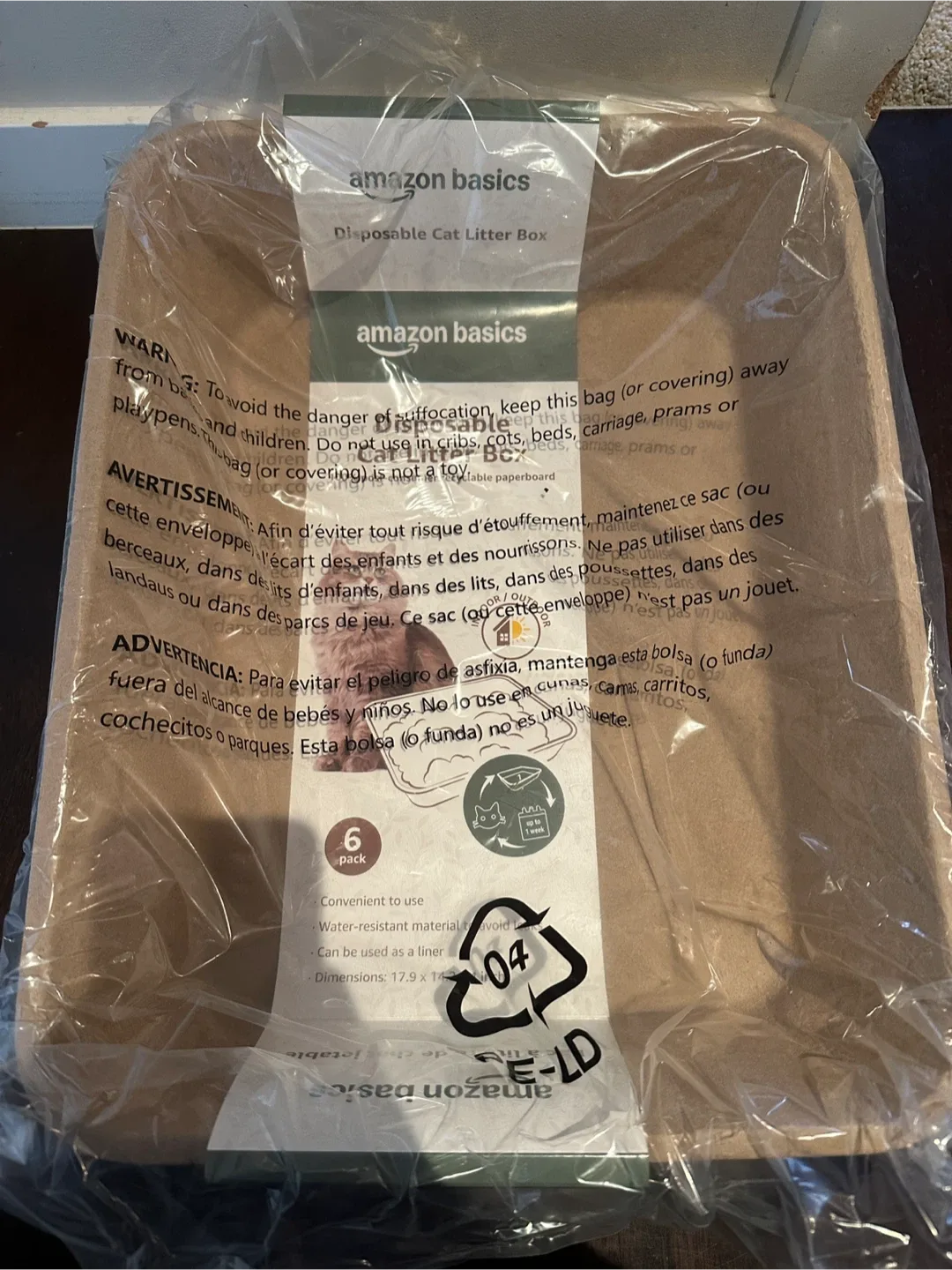 Amazon Basics Disposable Cat Litter Box + Boxiecat Litter image indicator(2)