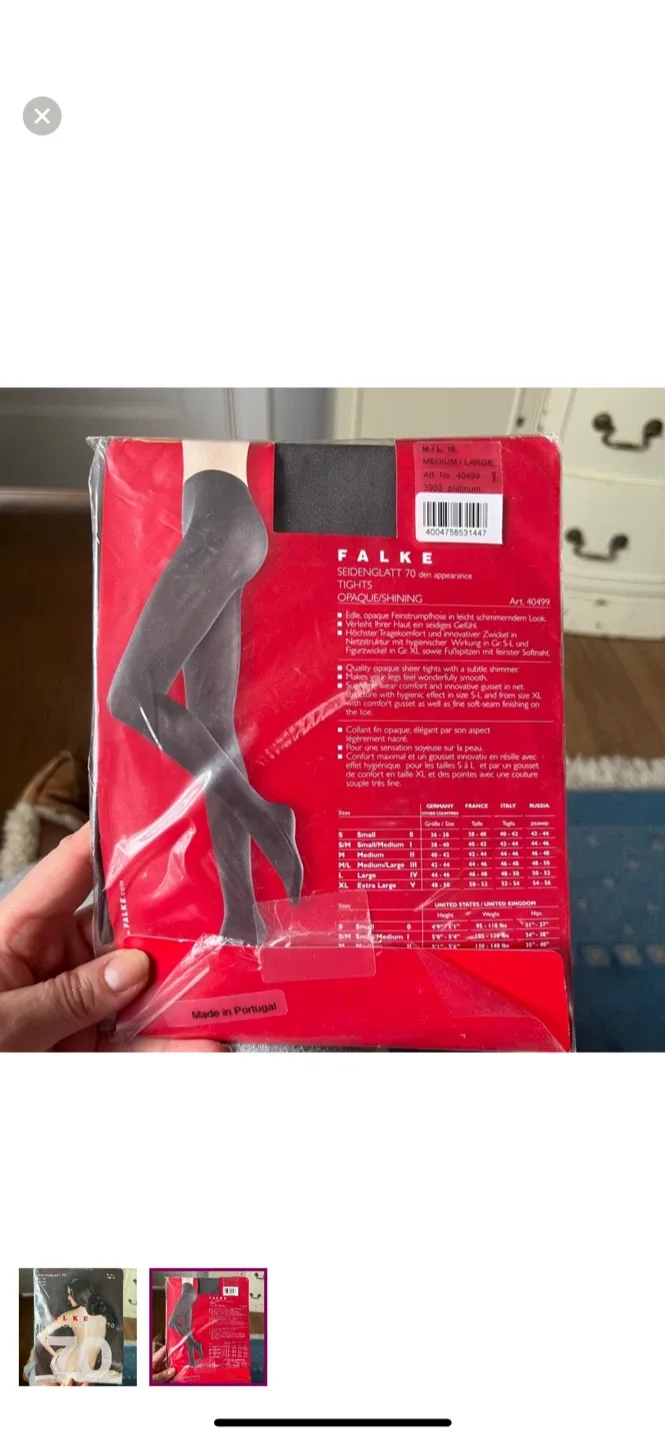 Falke Seidenglatt 70 Tights M/L Platinum image indicator(2)