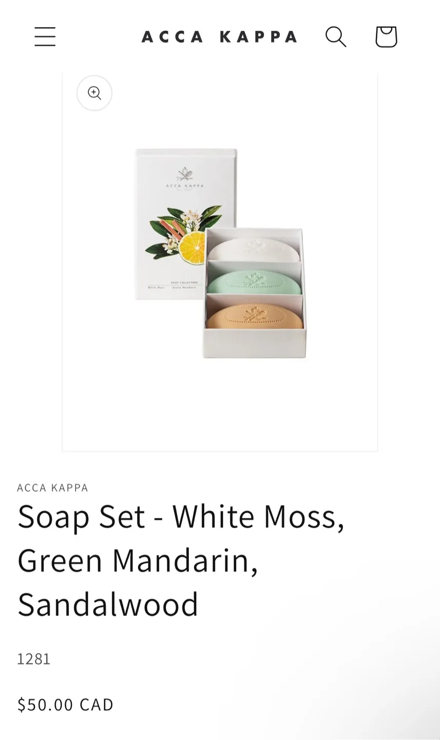 Brand New Acca Kappa Soap Collection image indicator(2)