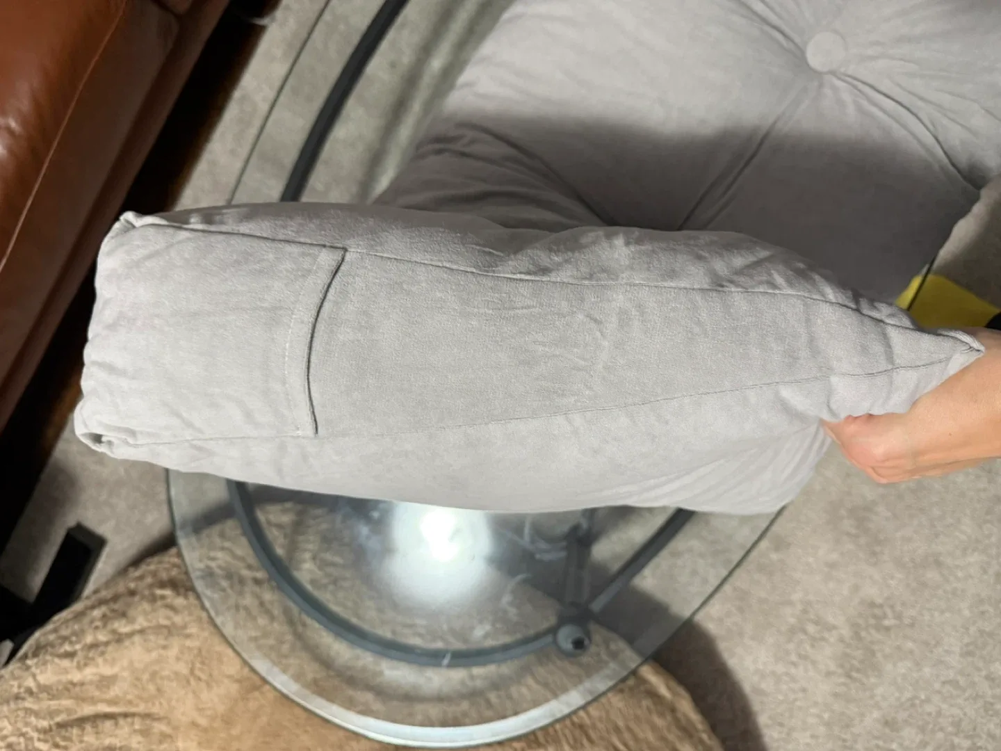 Grey Headboard Pillow – Twin Size (39”×15.7”×5”) image indicator(7)