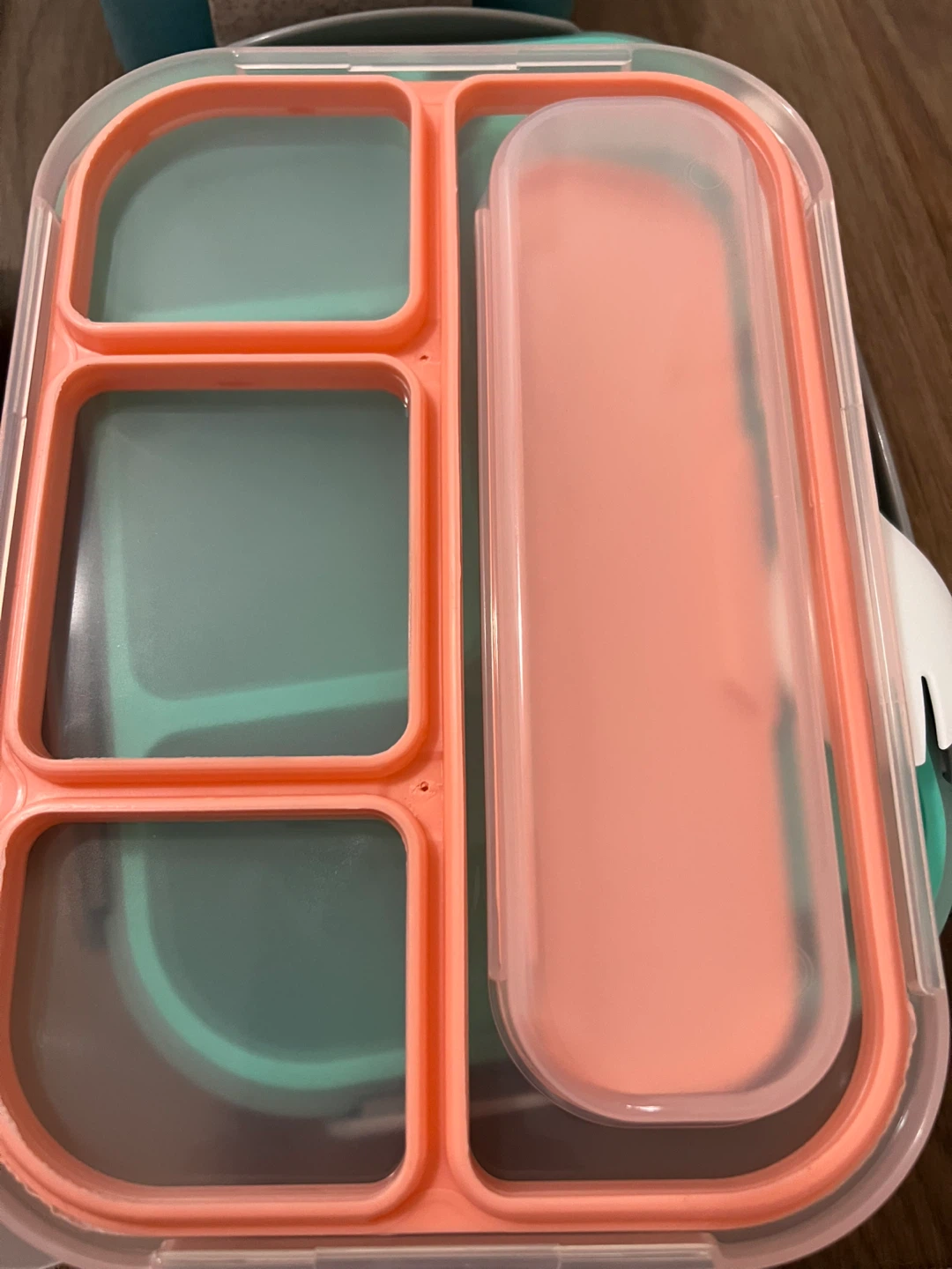 Divided Lunch Box - Pink, Blue, dark Blue and Aqua - photo 4