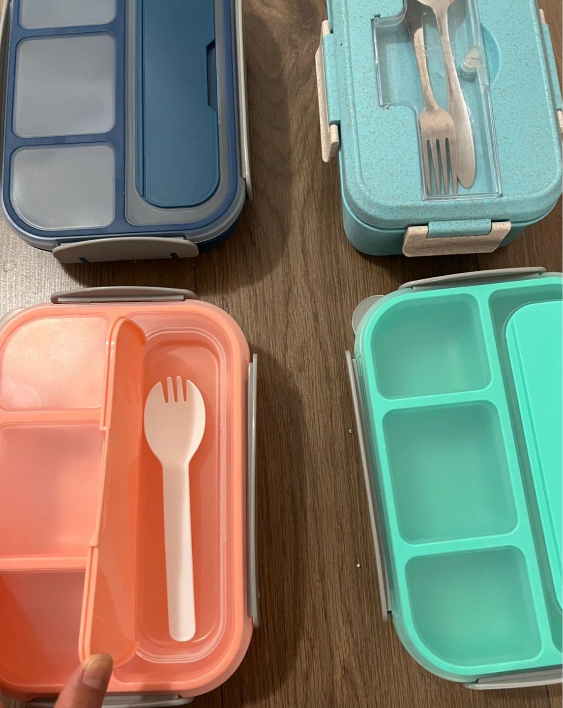 Divided Lunch Box - Pink, Blue, dark Blue and Aqua - photo 2