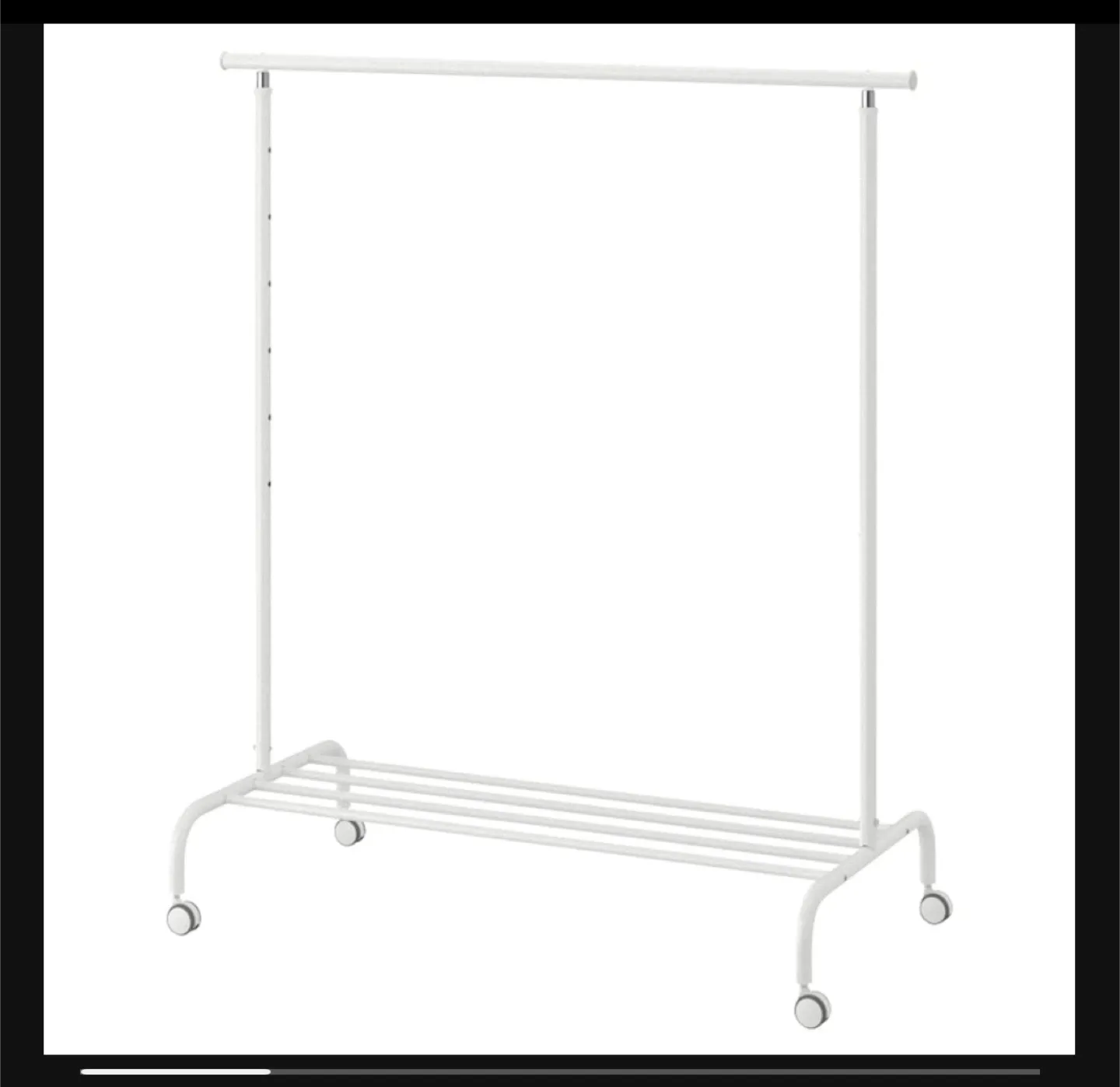 IKEA White RIGGA Clothes Rack image indicator(3)