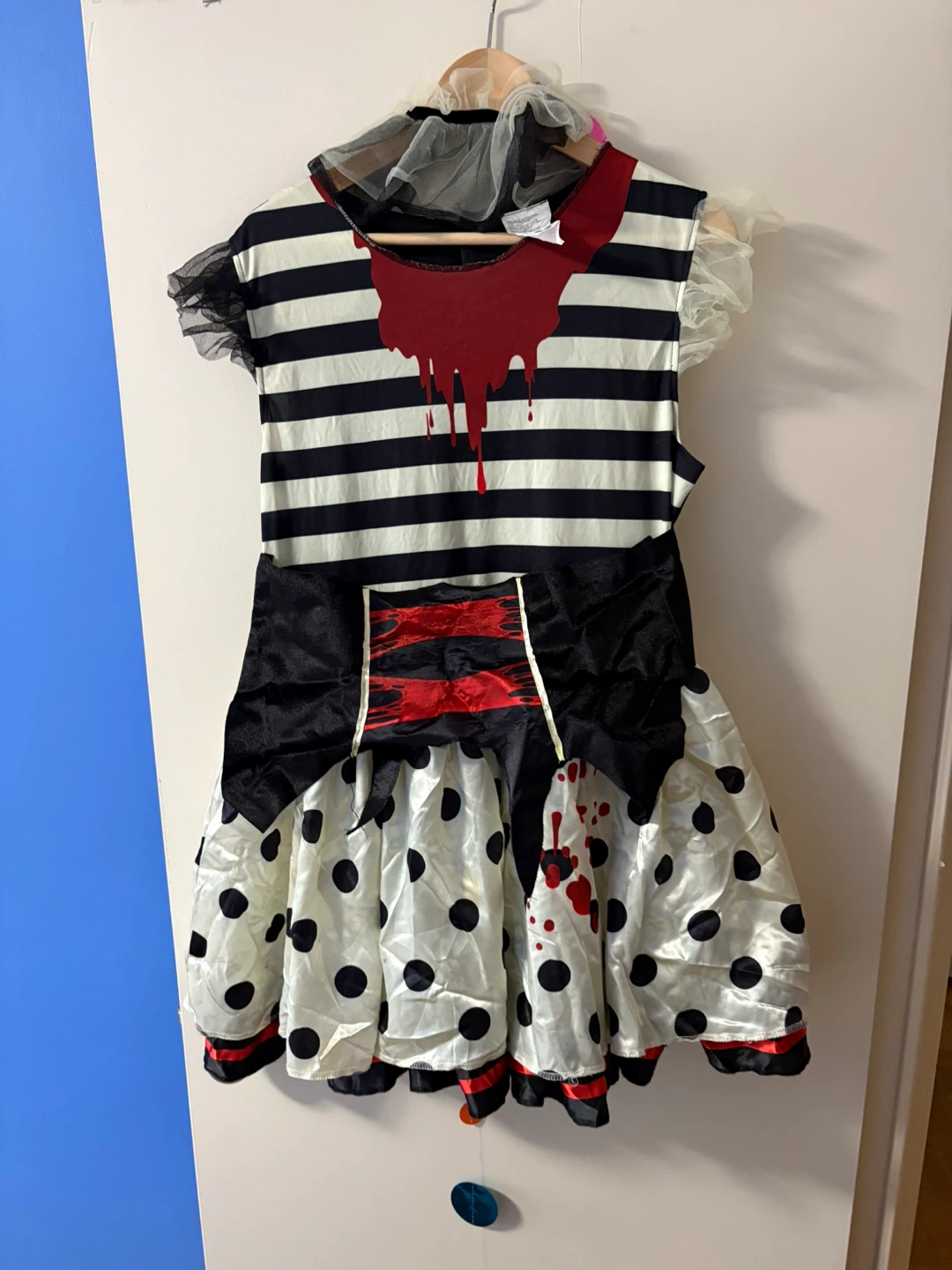 Halloween Costume - Striped Top, Polka Dot Skirt