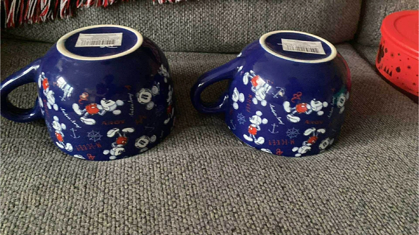 Disney Mickey Mouse Anchor Mugs - Set of 2