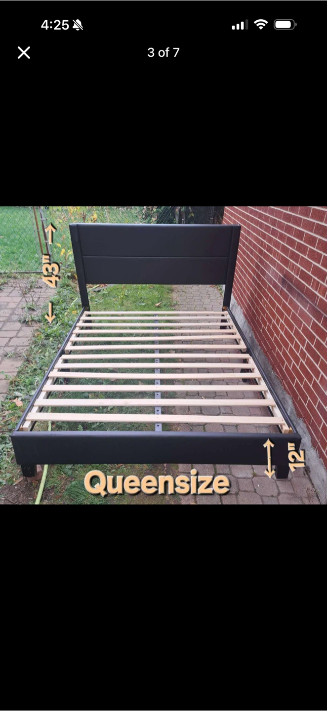 Queen Size Black Bed Frame