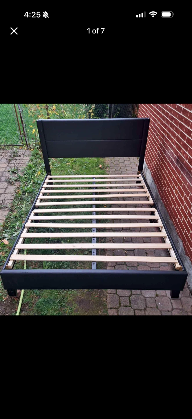 Queen Size Black Bed Frame - photo 2