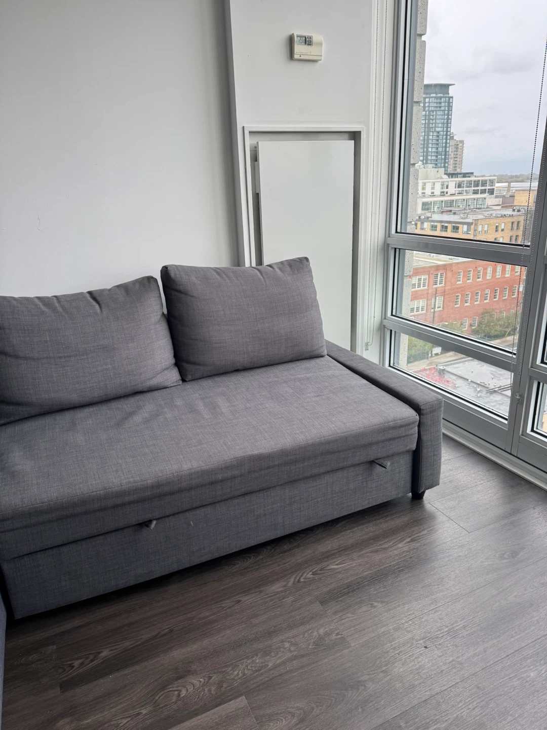 IKEA FRIHETEN Corner Sofa Bed - Skiftebo Dark Gray