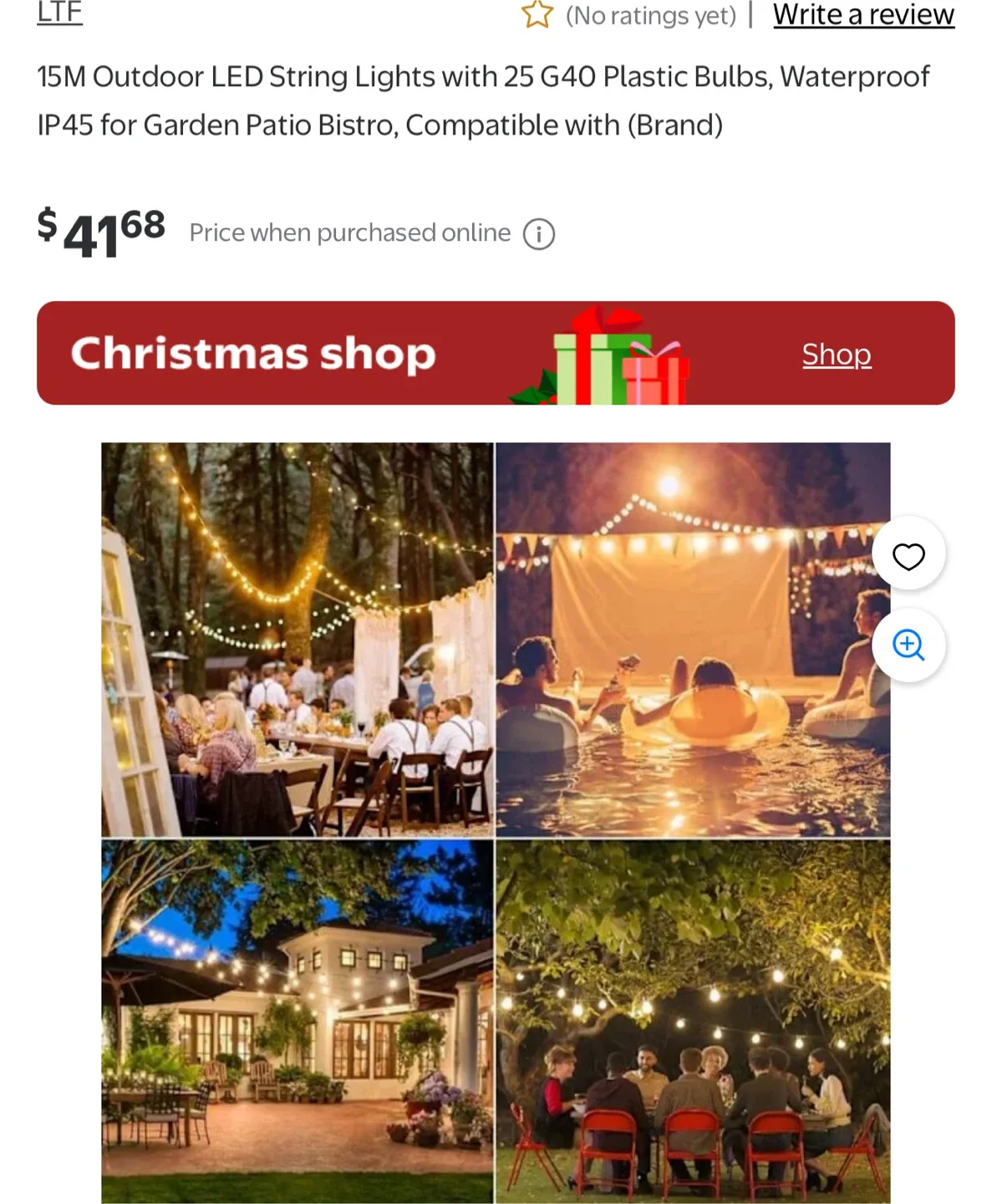 Indoor and Outdoor LED String Lights, 6.5M with 25 Bulbs image indicator(2)