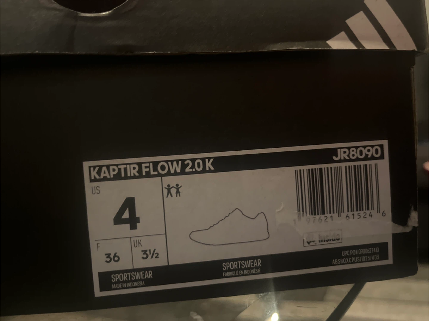 Adidas Kaptir Flow 2.0 K - Youth Size 4 - photo 2