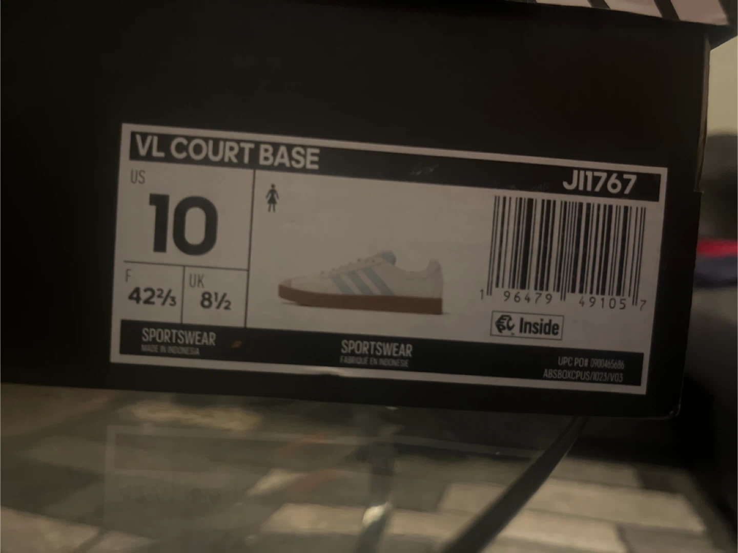Adidas VL Court Base Shoes - Size 10 - photo 2