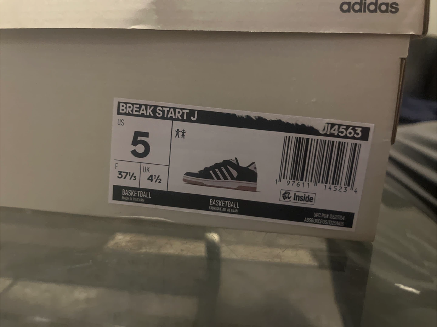 Adidas Break Start J Basketball Shoes - US Size 5 - photo 2