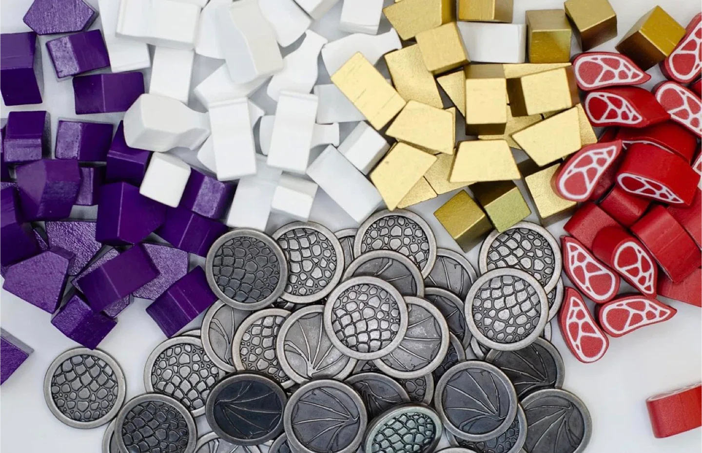 Stonemaier Wyrmspan Upgraded Metal Coins and Wooden Resources image indicator(4)