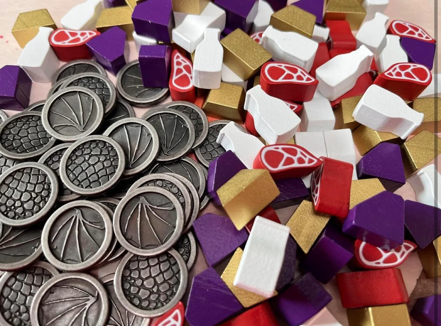 Stonemaier Wyrmspan Upgraded Metal Coins and Wooden Resources image indicator(2)