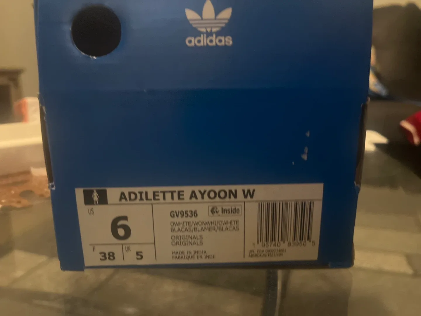 Adidas Adilette Ayoon W Slides - Size 6 US image indicator(2)