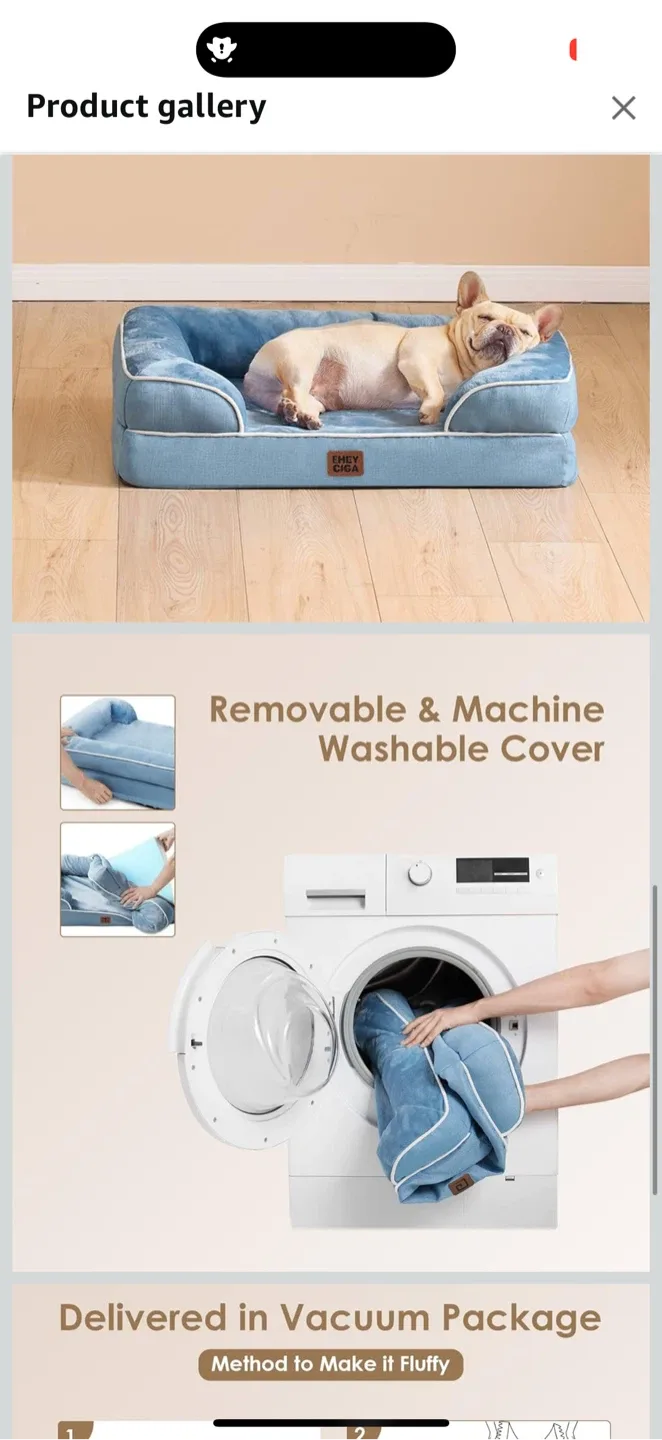 Comfort Expression Pet Bed – Large (Cover + Bolsters Only) image indicator(3)