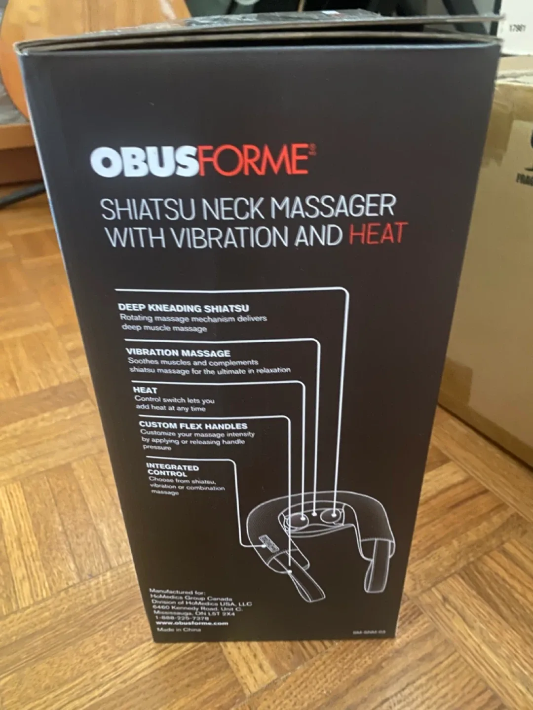 ObusForme Shiatsu Neck Massager w/ Vibration & Heat image indicator(2)