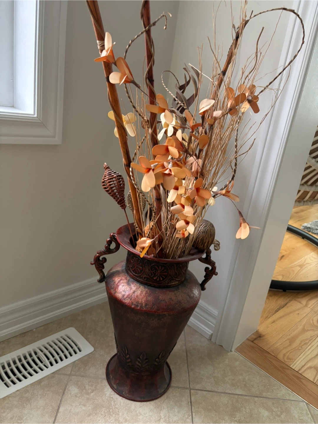 Decorative Vase with Floral Arrangement