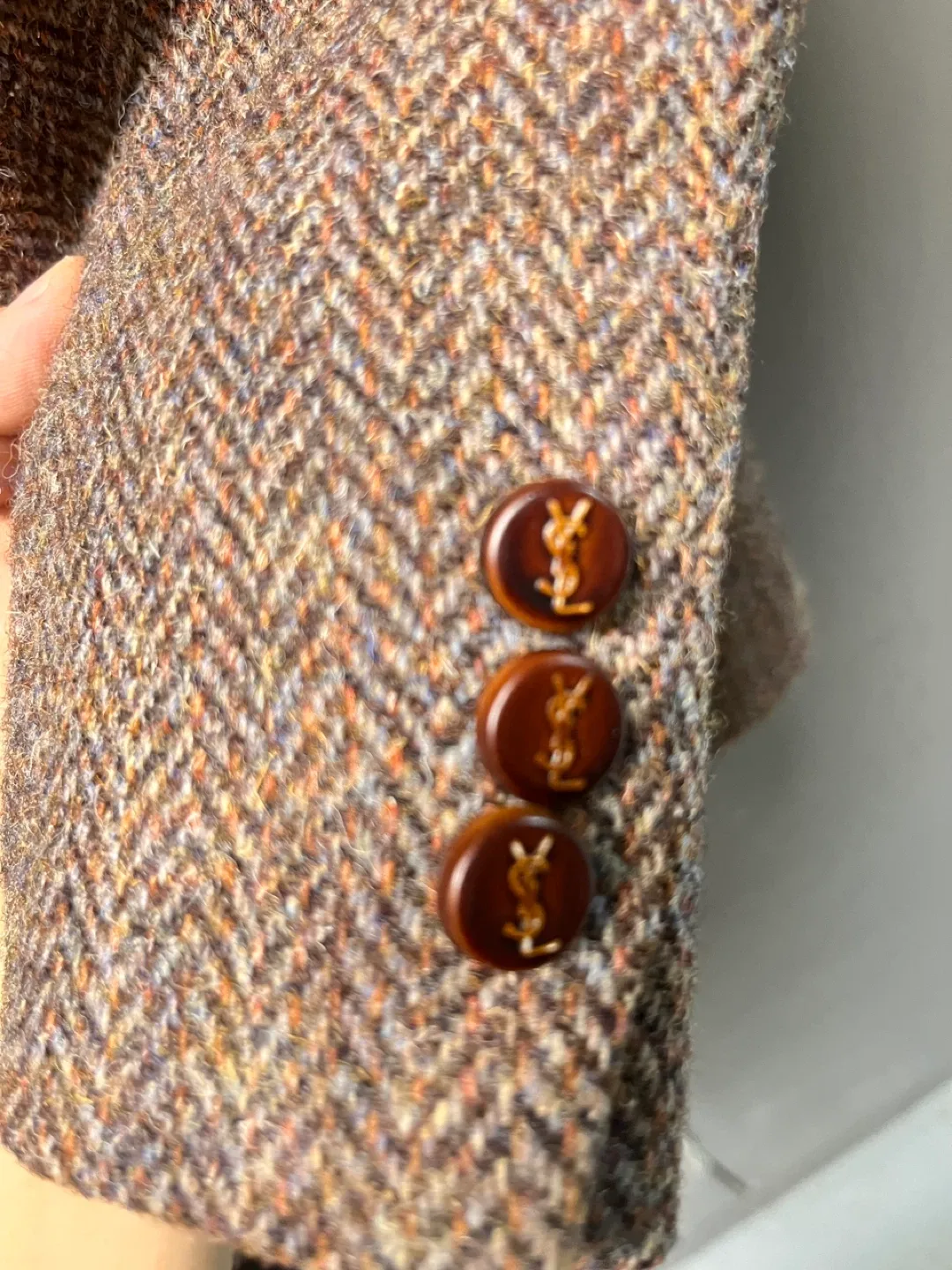 Yves Saint Laurent Harris Tweed Wool Blazer image indicator(4)